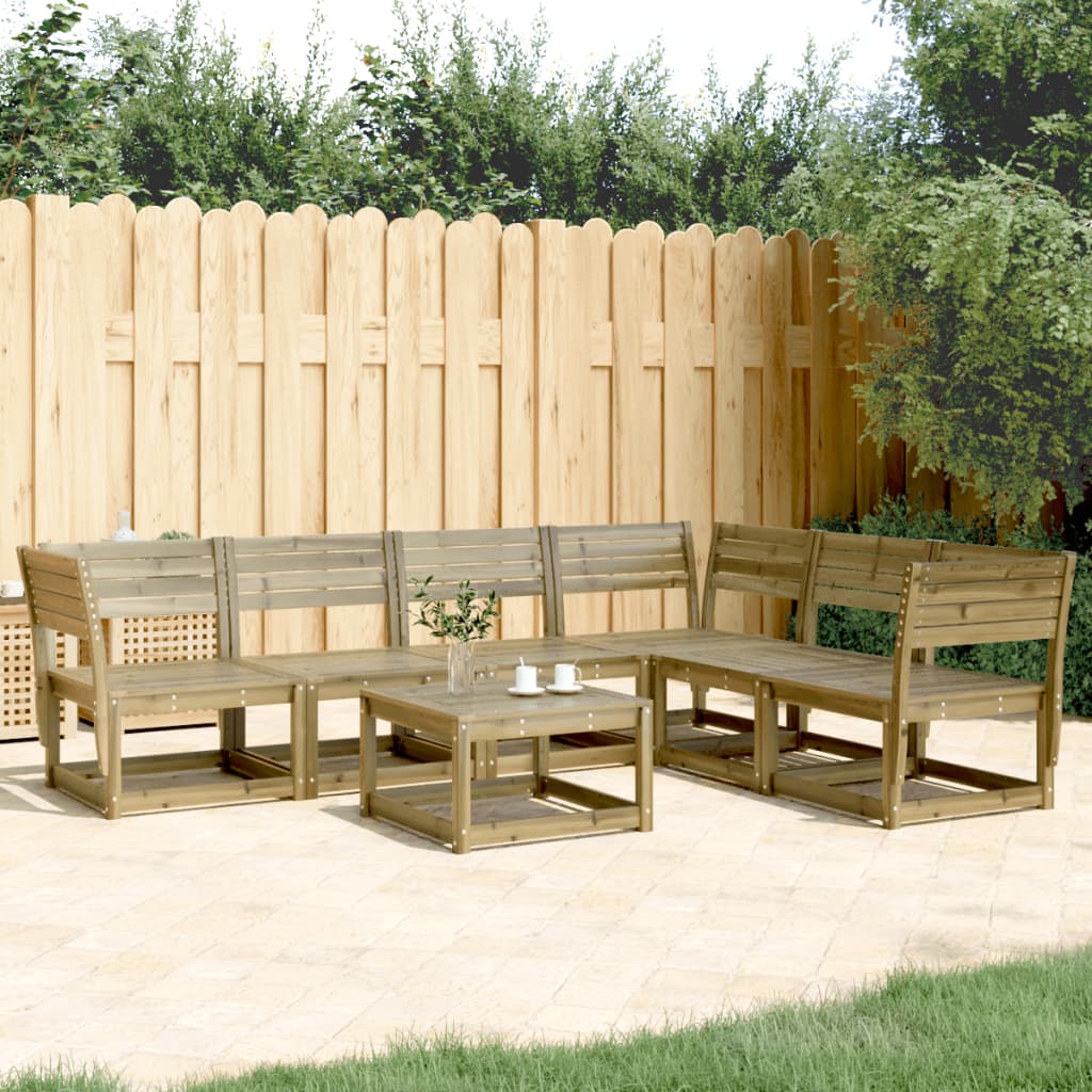 vidaXL 6 Piece Garden Sofa Set Impregnated Wood Pine