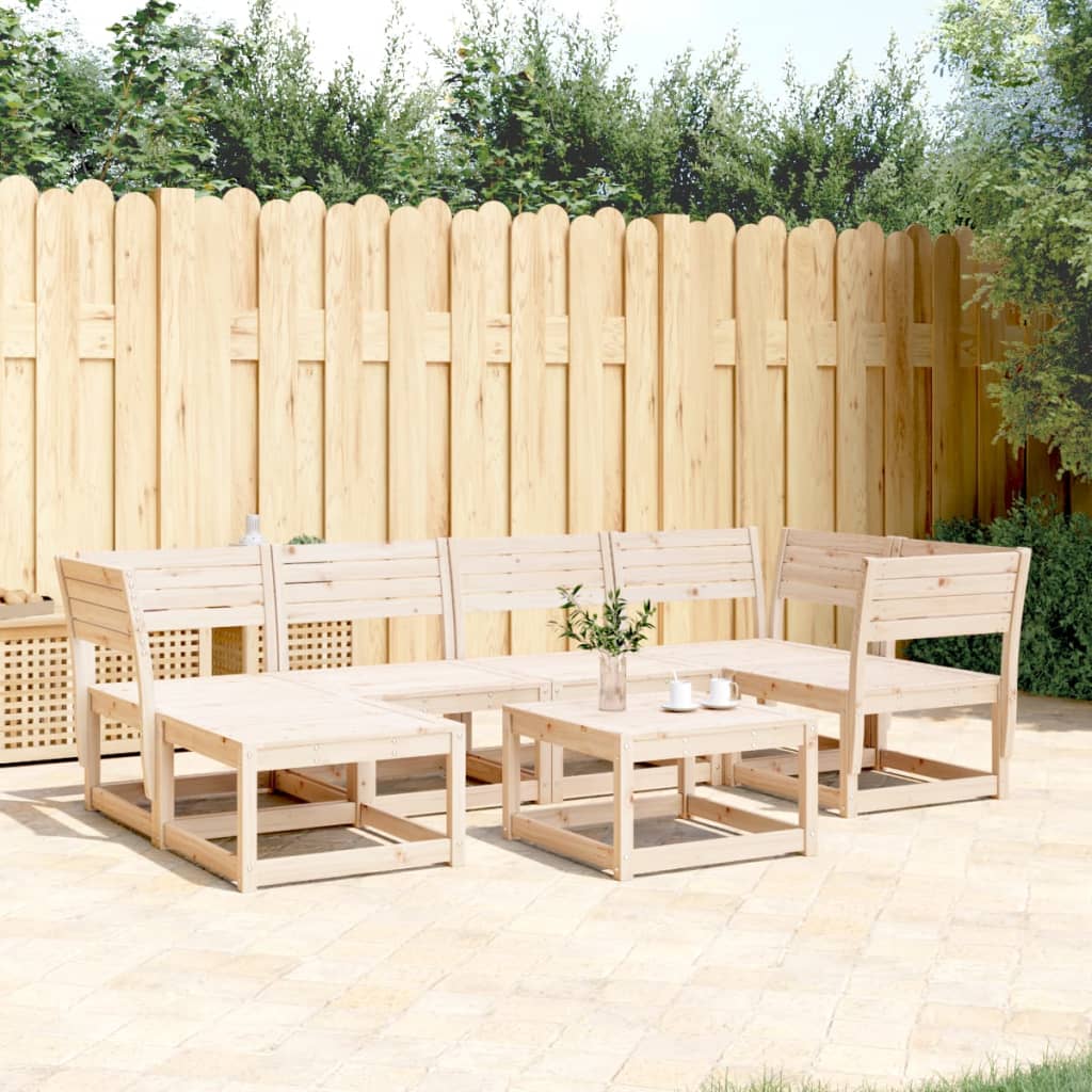 vidaXL 6 Piece Garden Sofa Set Solid Wood Pine