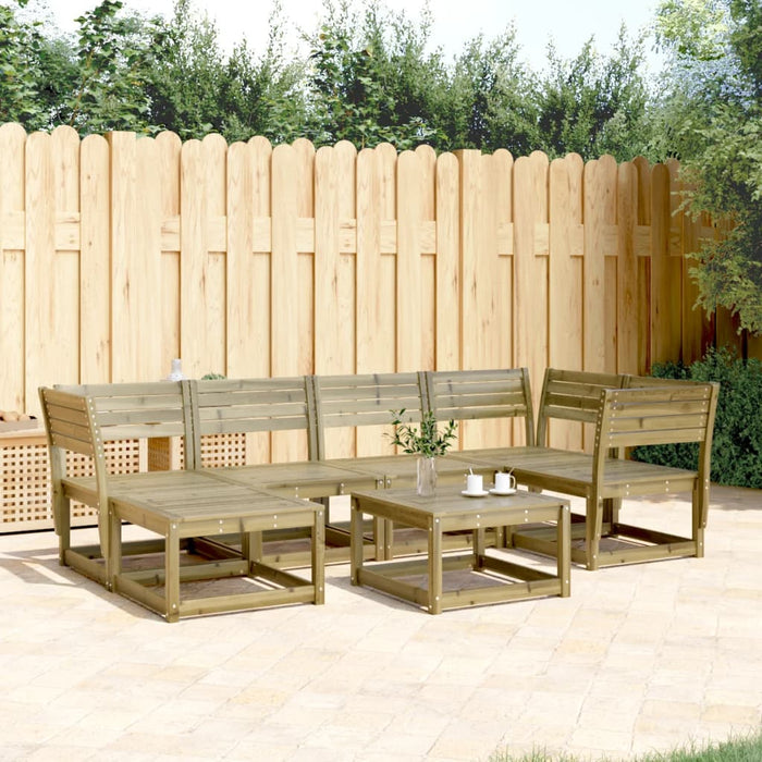 vidaXL 6 Piece Garden Sofa Set Impregnated Wood Pine