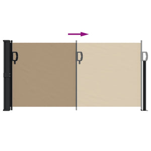 vidaXL Retractable Side Awning Taupe 100x300 cm