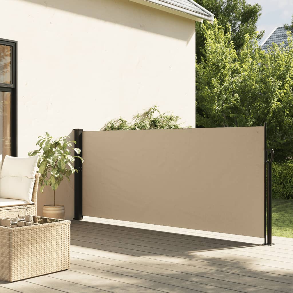 vidaXL Retractable Side Awning Beige 120x300 cm