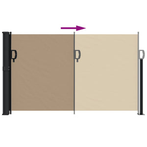 vidaXL Retractable Side Awning Taupe 120x300 cm