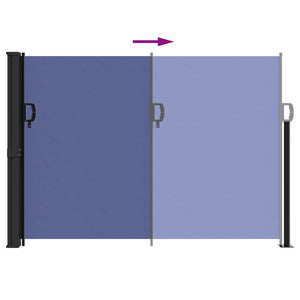 vidaXL Retractable Side Awning Blue 140x300 cm