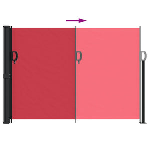 vidaXL Retractable Side Awning Red 140x300 cm