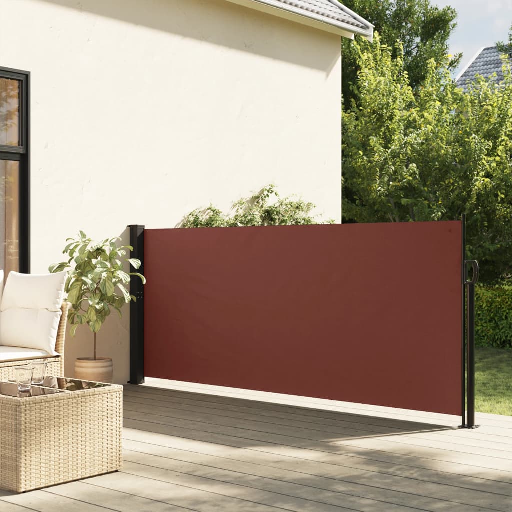 vidaXL Retractable Side Awning Brown 140x300 cm