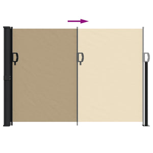 vidaXL Retractable Side Awning Beige 140x300 cm