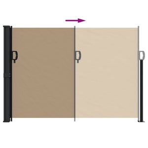 vidaXL Retractable Side Awning Taupe 140x300 cm