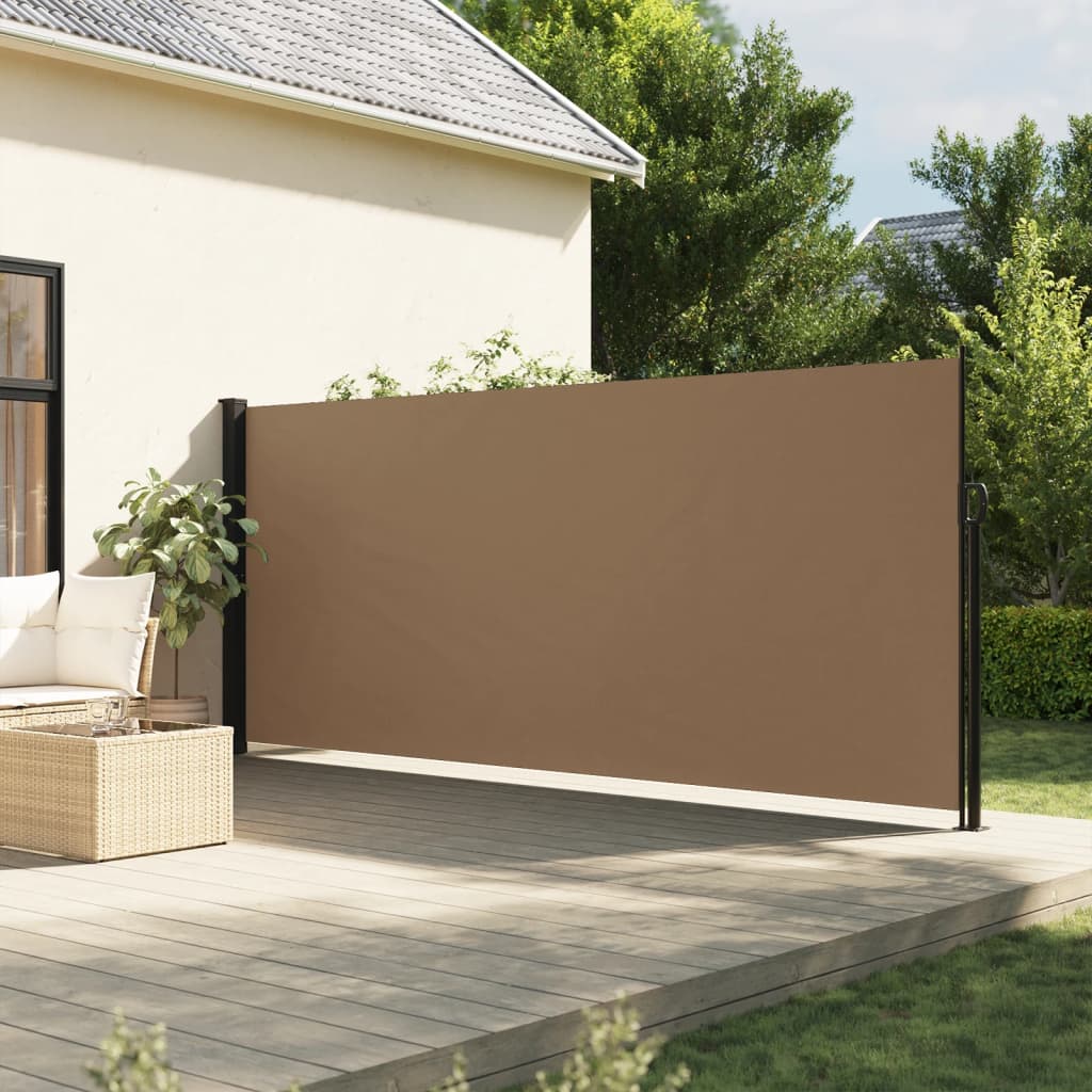 vidaXL Retractable Side Awning Taupe 160x300 cm