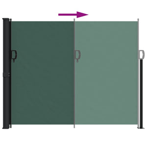 vidaXL Retractable Side Awning Dark Green 160x300 cm