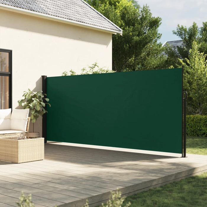 vidaXL Retractable Side Awning Dark Green 160x300 cm