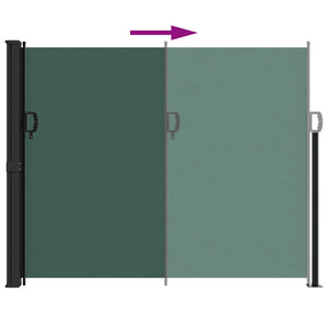 vidaXL Retractable Side Awning Dark Green 170x300 cm