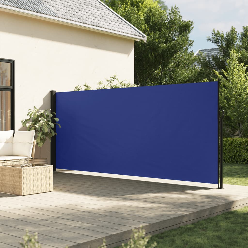 vidaXL Retractable Side Awning Blue 180x300 cm