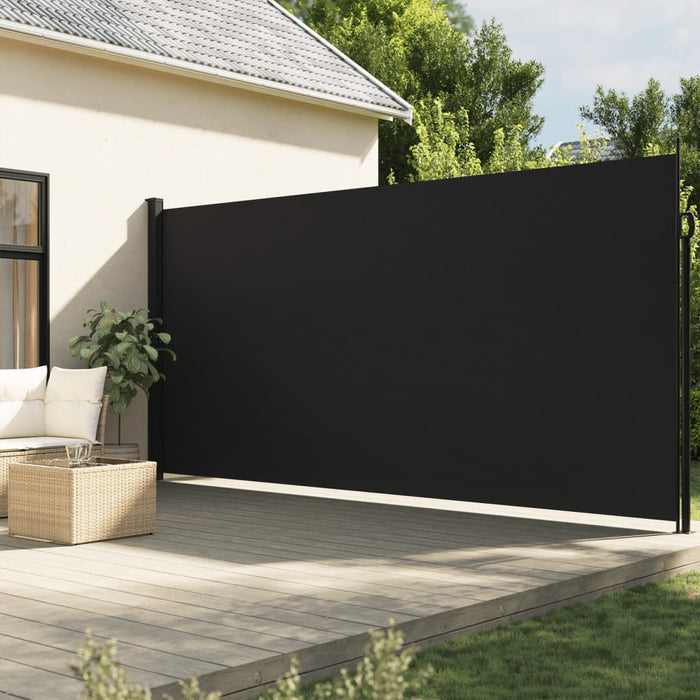 vidaXL Retractable Side Awning Black 200x300 cm