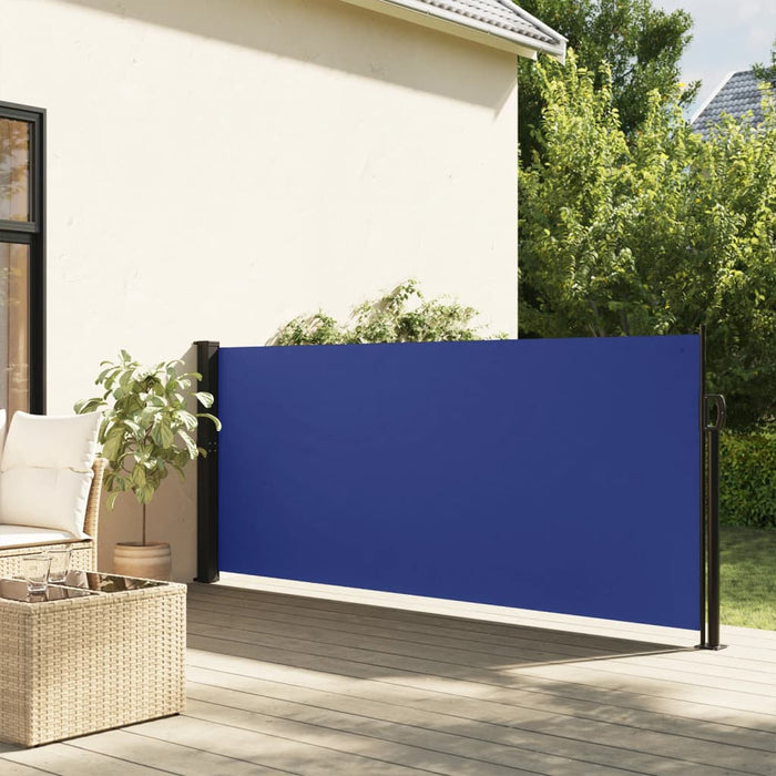 vidaXL Retractable Side Awning Blue 140x500 cm