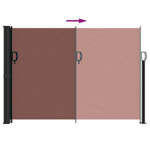 vidaXL Retractable Side Awning Brown 140x500 cm