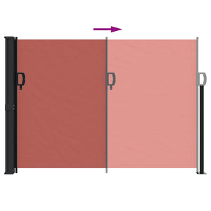 vidaXL Retractable Side Awning Terracotta 140x500 cm