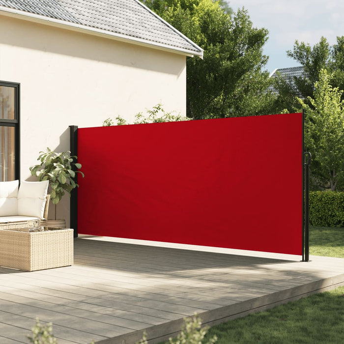 vidaXL Retractable Side Awning Red 160x500 cm