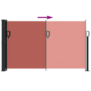 vidaXL Retractable Side Awning Terracotta 120x600 cm