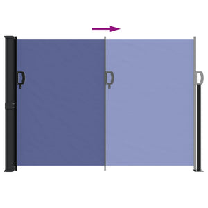 vidaXL Retractable Side Awning Blue 140x600 cm