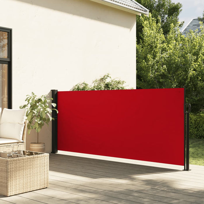 vidaXL Retractable Side Awning Red 140x600 cm