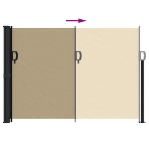 vidaXL Retractable Side Awning Beige 140x600 cm