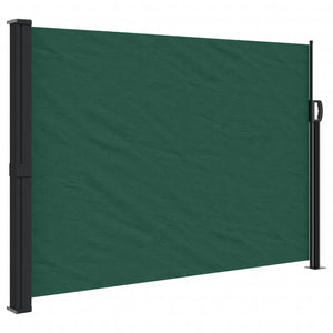 vidaXL Retractable Side Awning Dark Green 140x600 cm