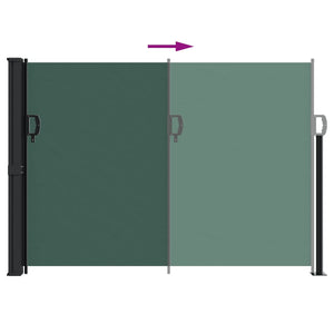 vidaXL Retractable Side Awning Dark Green 140x600 cm