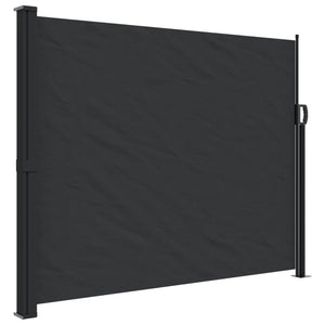 vidaXL Retractable Side Awning Black 160x600 cm