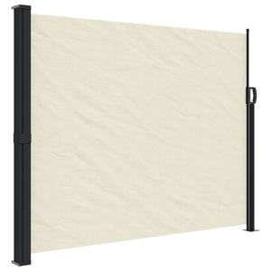 vidaXL Retractable Side Awning Cream 160x600 cm