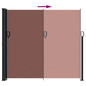 vidaXL Retractable Side Awning Brown 180x600 cm