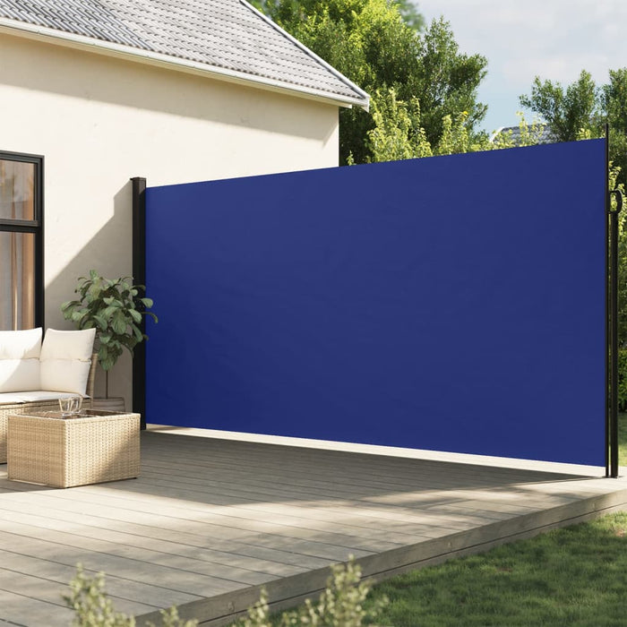 vidaXL Retractable Side Awning Blue 200x600 cm