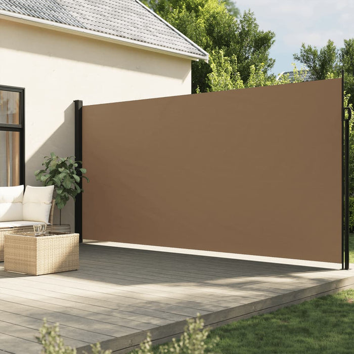 vidaXL Retractable Side Awning Taupe 220x600 cm