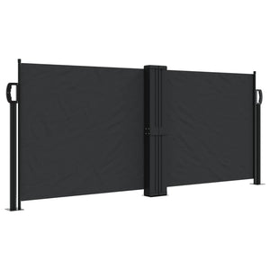 vidaXL Retractable Side Awning Black 100x600 cm