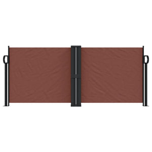 vidaXL Retractable Side Awning Brown 100x600 cm