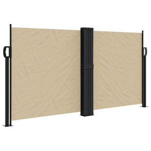 vidaXL Retractable Side Awning Beige 120x600 cm