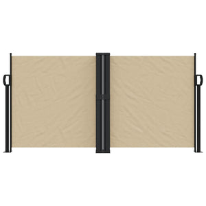 vidaXL Retractable Side Awning Beige 120x600 cm