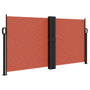 vidaXL Retractable Side Awning Terracotta 120x600 cm