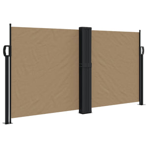 vidaXL Retractable Side Awning Taupe 120x600 cm