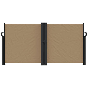 vidaXL Retractable Side Awning Taupe 120x600 cm