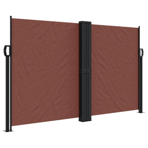 vidaXL Retractable Side Awning Brown 140x600 cm