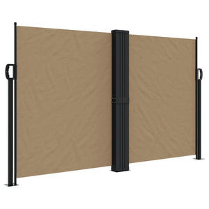 vidaXL Retractable Side Awning Taupe 140x600 cm