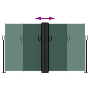 vidaXL Retractable Side Awning Dark Green 140x600 cm