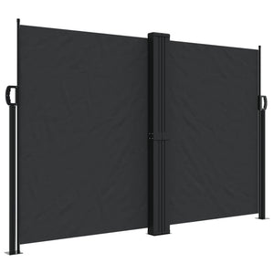 vidaXL Retractable Side Awning Black 160x600 cm