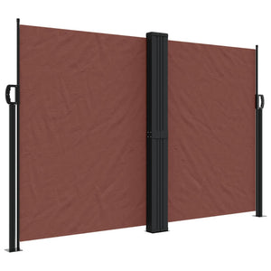 vidaXL Retractable Side Awning Brown 160x600 cm