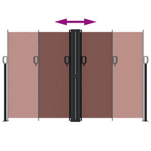 vidaXL Retractable Side Awning Brown 160x600 cm