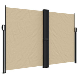 vidaXL Retractable Side Awning Beige 160x600 cm