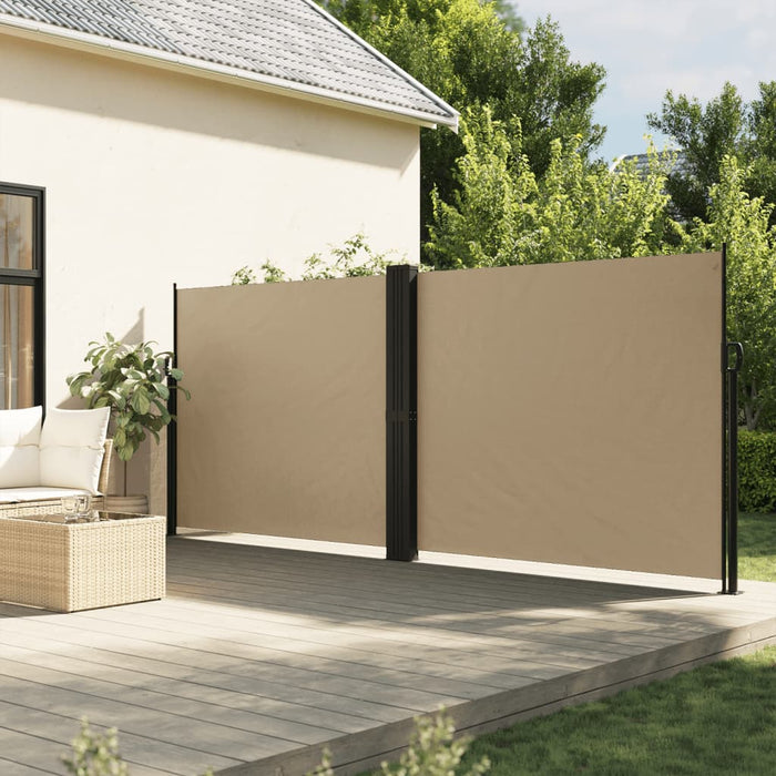 vidaXL Retractable Side Awning Beige 160x600 cm