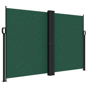 vidaXL Retractable Side Awning Dark Green 160x600 cm