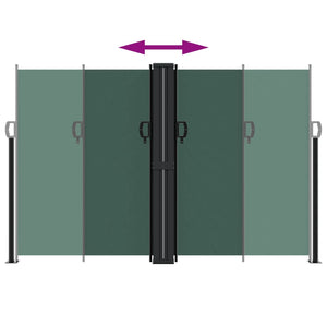 vidaXL Retractable Side Awning Dark Green 160x600 cm