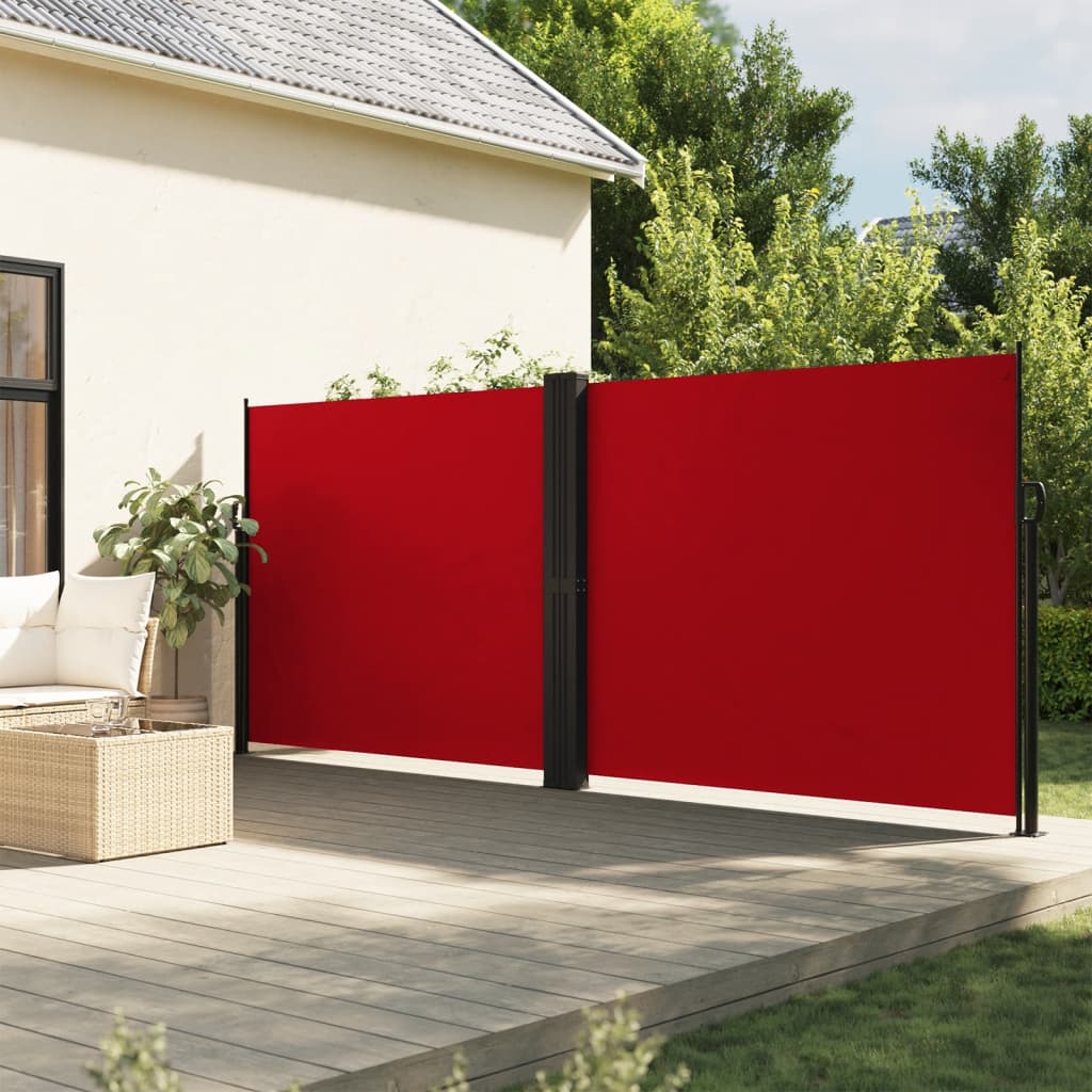 vidaXL Retractable Side Awning Red 180x600 cm